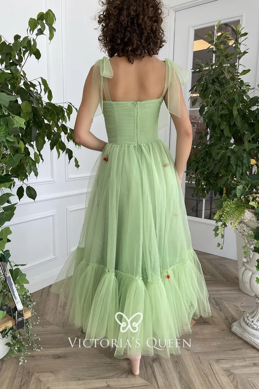 slim fit dress slacks A-Line Puff Sleeves Satin Green Short Prom Dress, Cute Homecoming Dress US 2 / Green