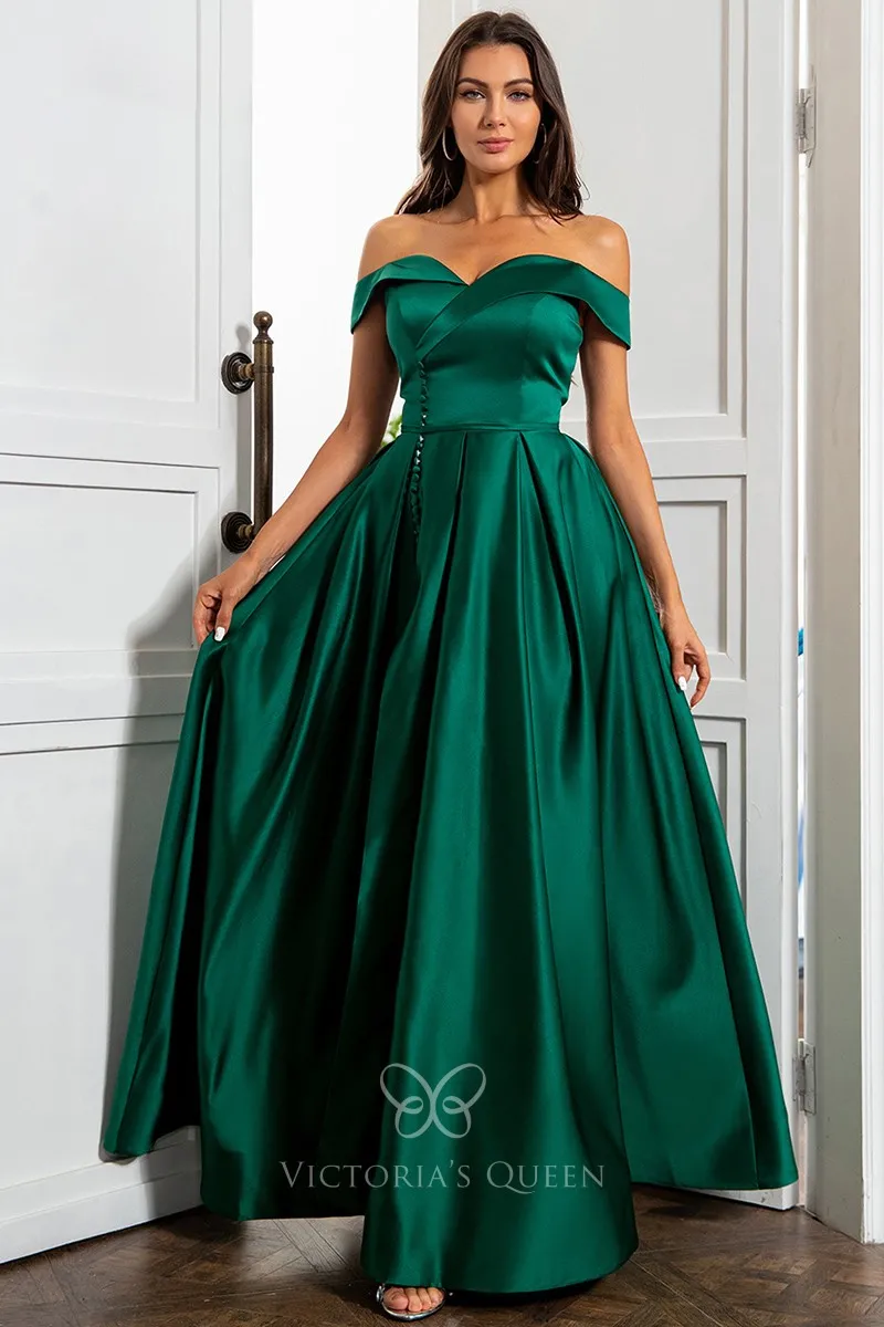 sweetheart chic emerald green satin off shoulder prom dress sweetheart chic emerald green satin off shoulder prom dress