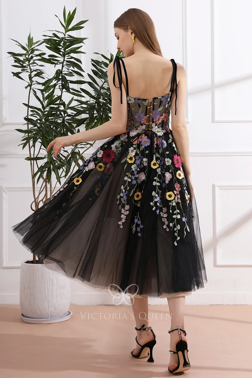 slim fit dress slacks Zapaka Women Black Corset Prom Dress Trendy A Line Sweetheart Evening Dress with Ruffles, Black / US12 main image 0