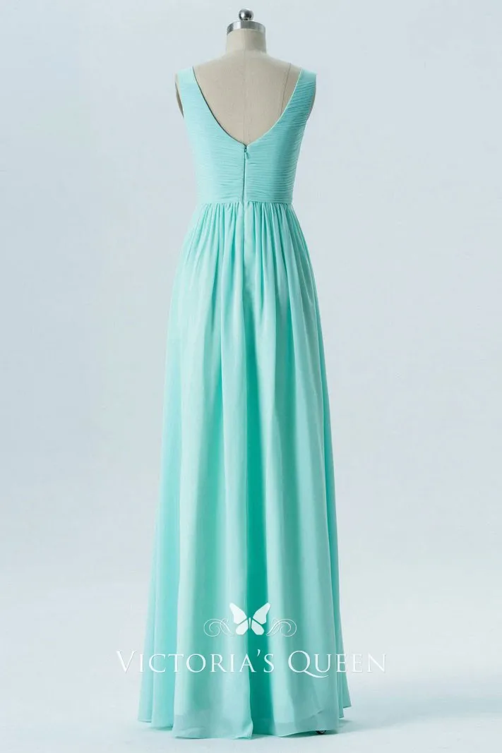 aqua bridesmaid dress