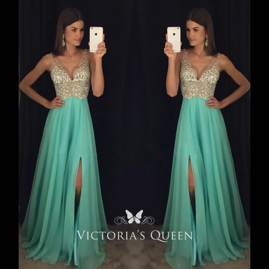 aqua formal dress