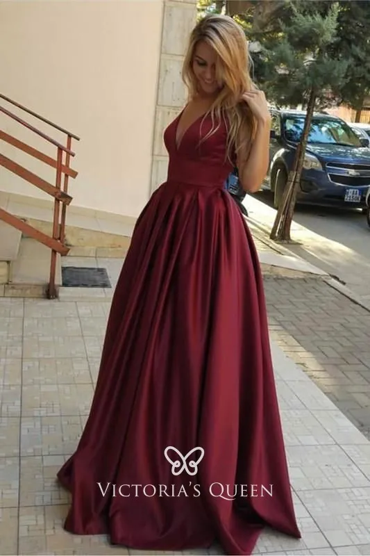 Plain Burgundy Prom Dress Chiffon Shoulder Straps Evening Gown Empire Prom  Sweetheart Ruched Women Party Bridesmaid Gown Pleated - Prom Dresses -  AliExpress