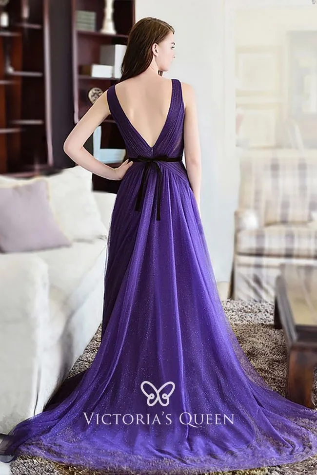 V back long evening dress V back long evening dress