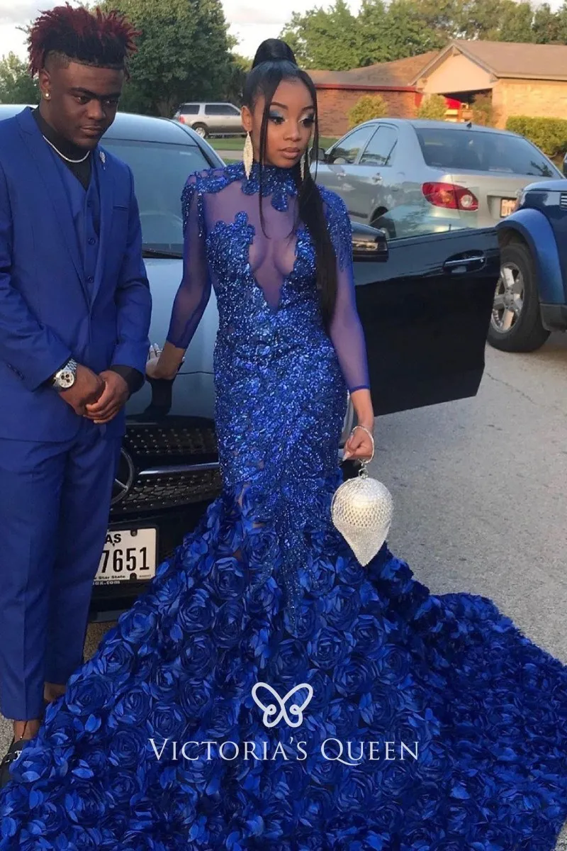 blue rose dress