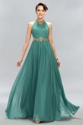 chiffon evening gown