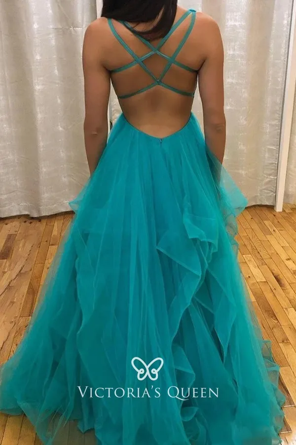 flounced tulle formal dress flounced tulle formal dress