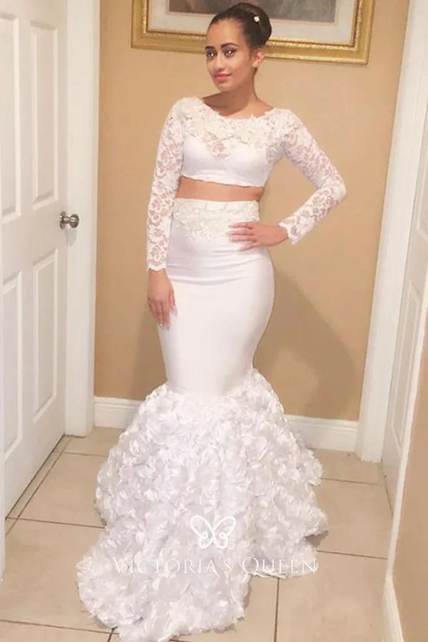 two piece mermaid gown