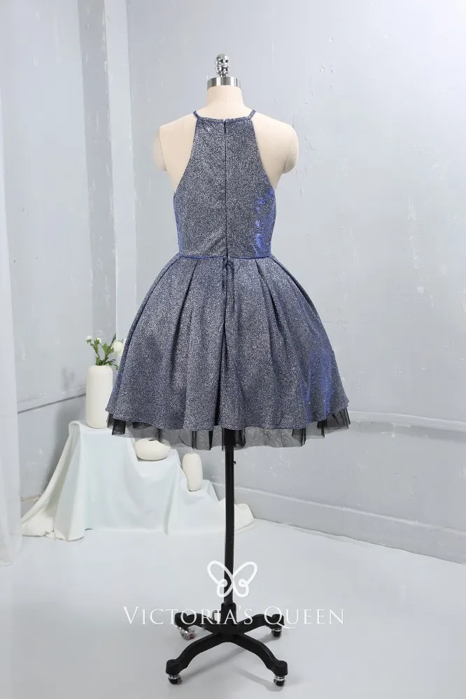 charcoal grey cocktail dress