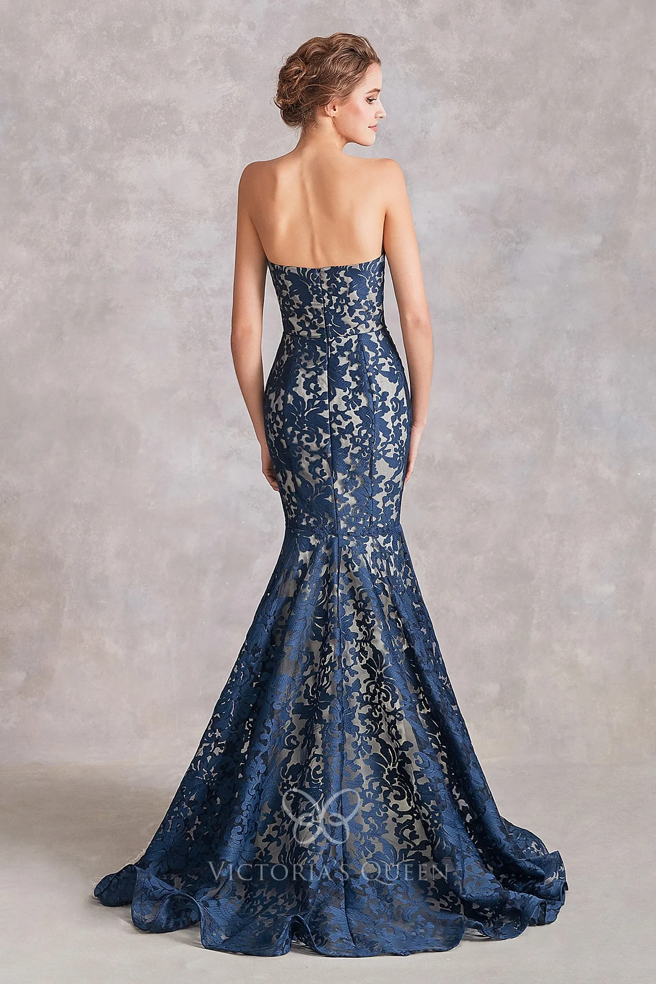 navy lace mother of the bride gown with short train navy lace mother of the bride gown with short train