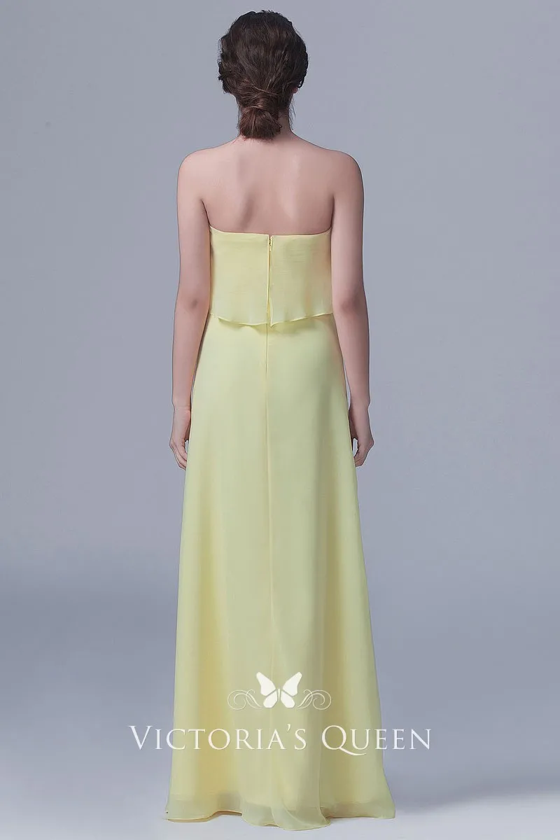 pale yellow bridesmaid dresses