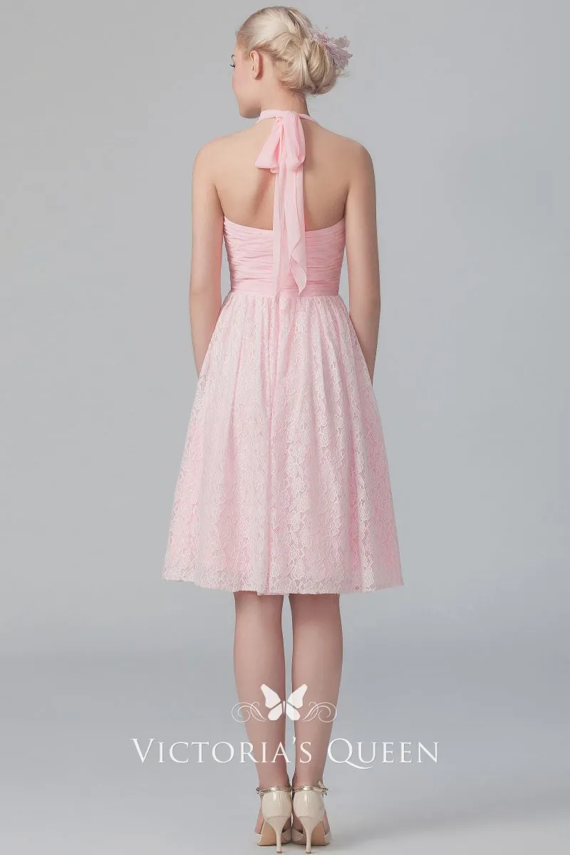 Sweethart Neck Short Bridemaid Dresses Pearl Pink main image 1