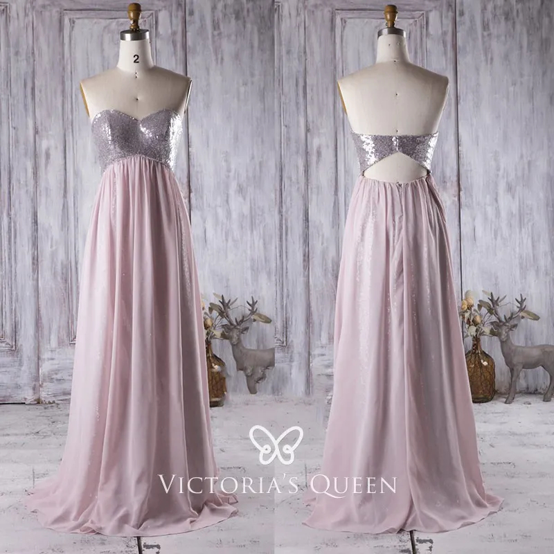 gray sequin bridesmaid dresses