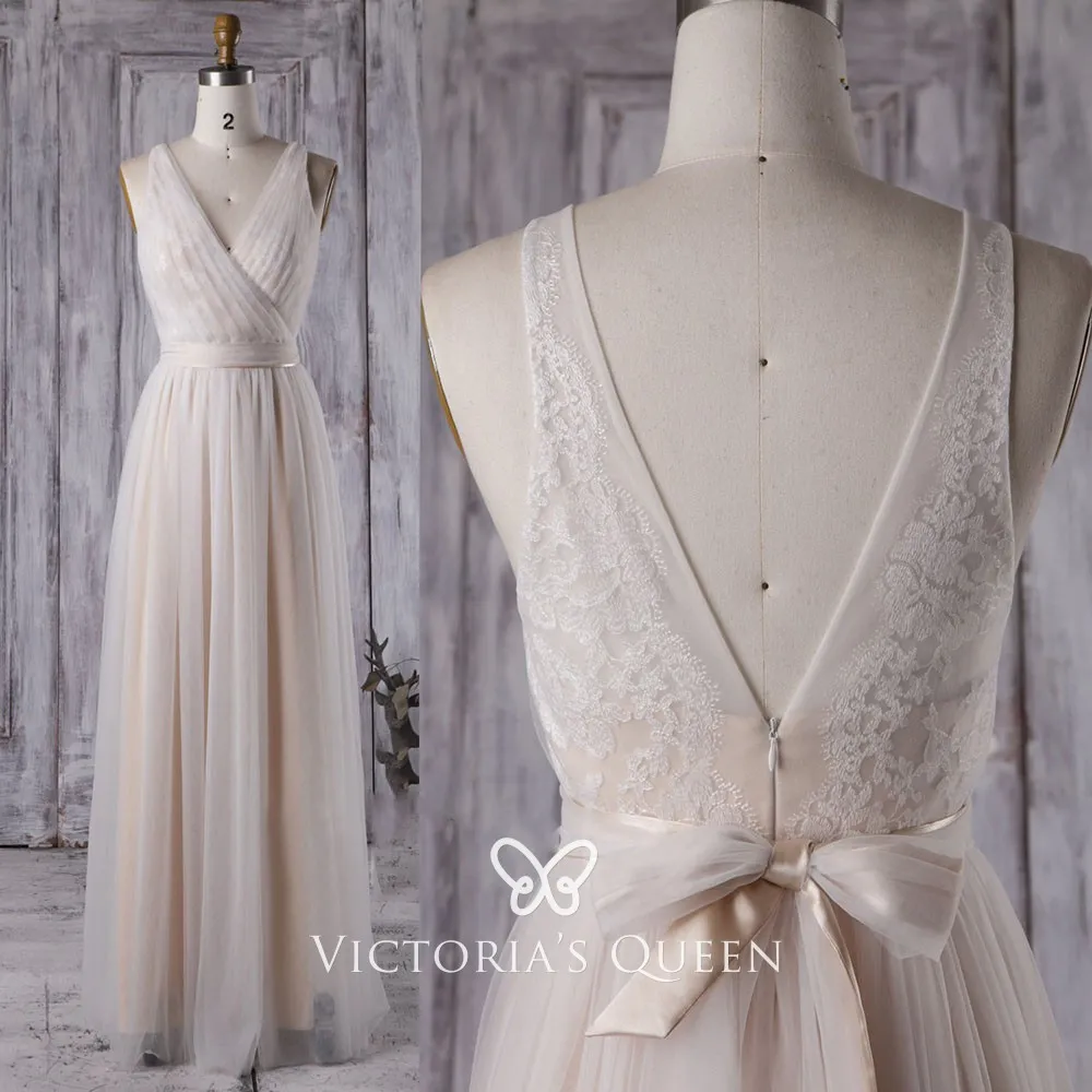 champagne chiffon sleeveless dress