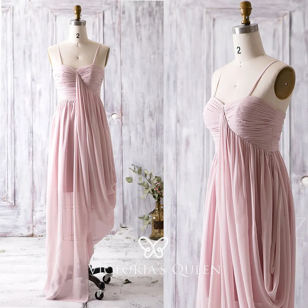 baby pink pleated dress