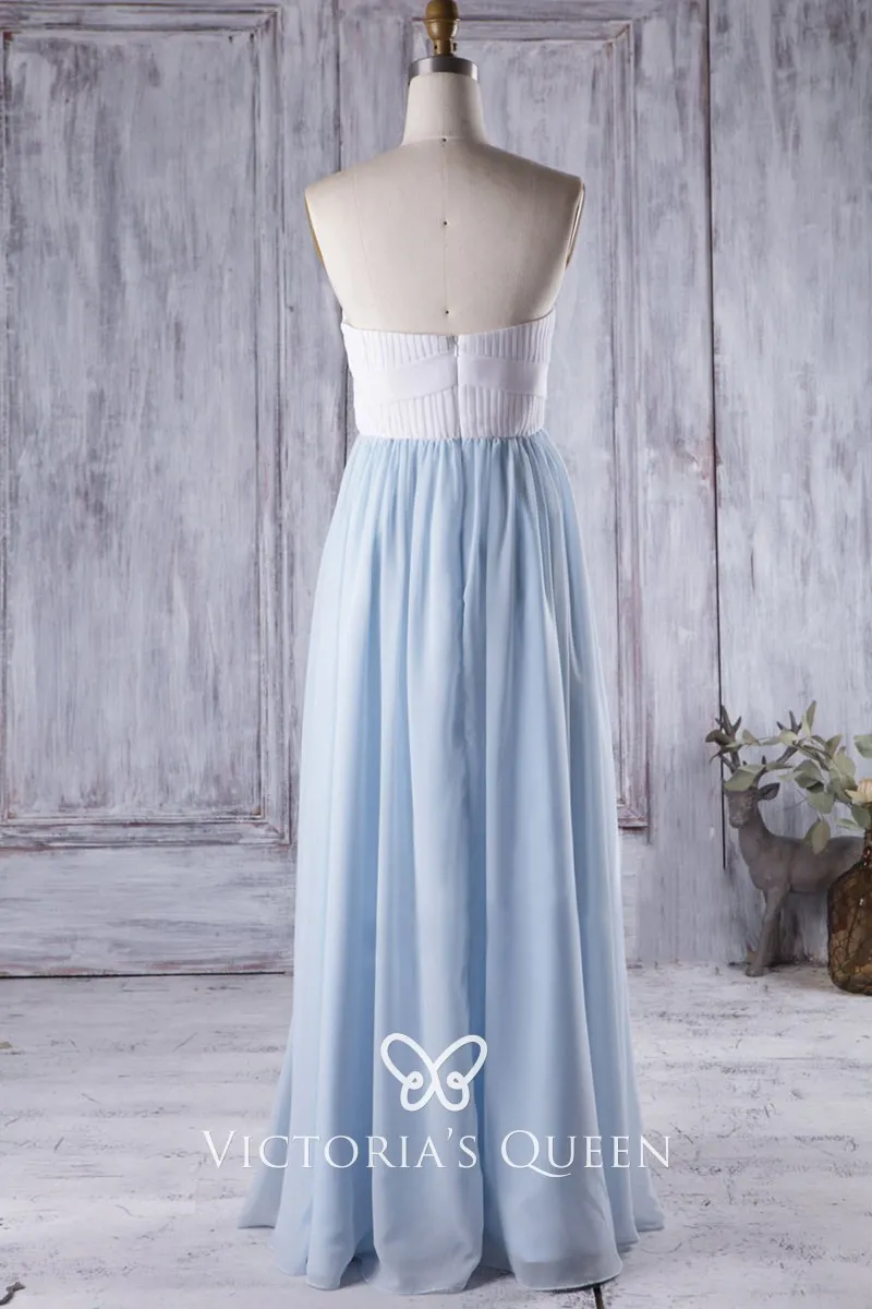 two tone chiffon bridesmaid dresses