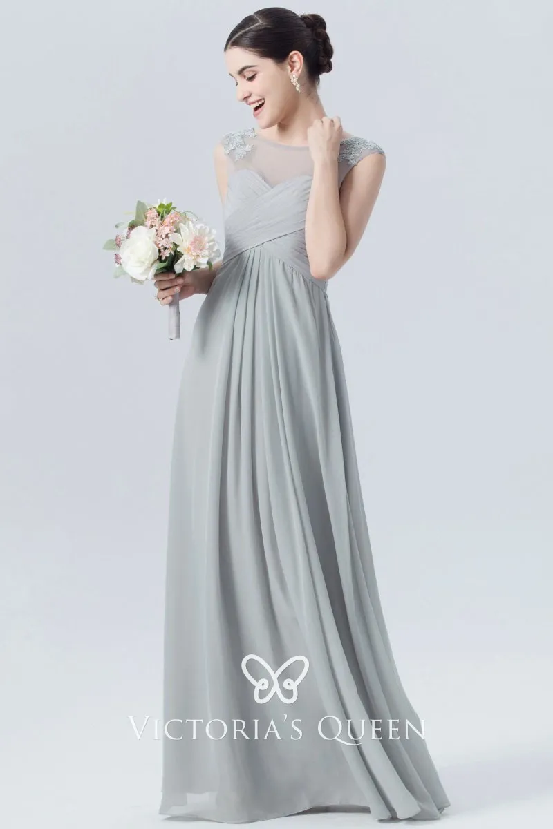 pewter bridesmaid dresses