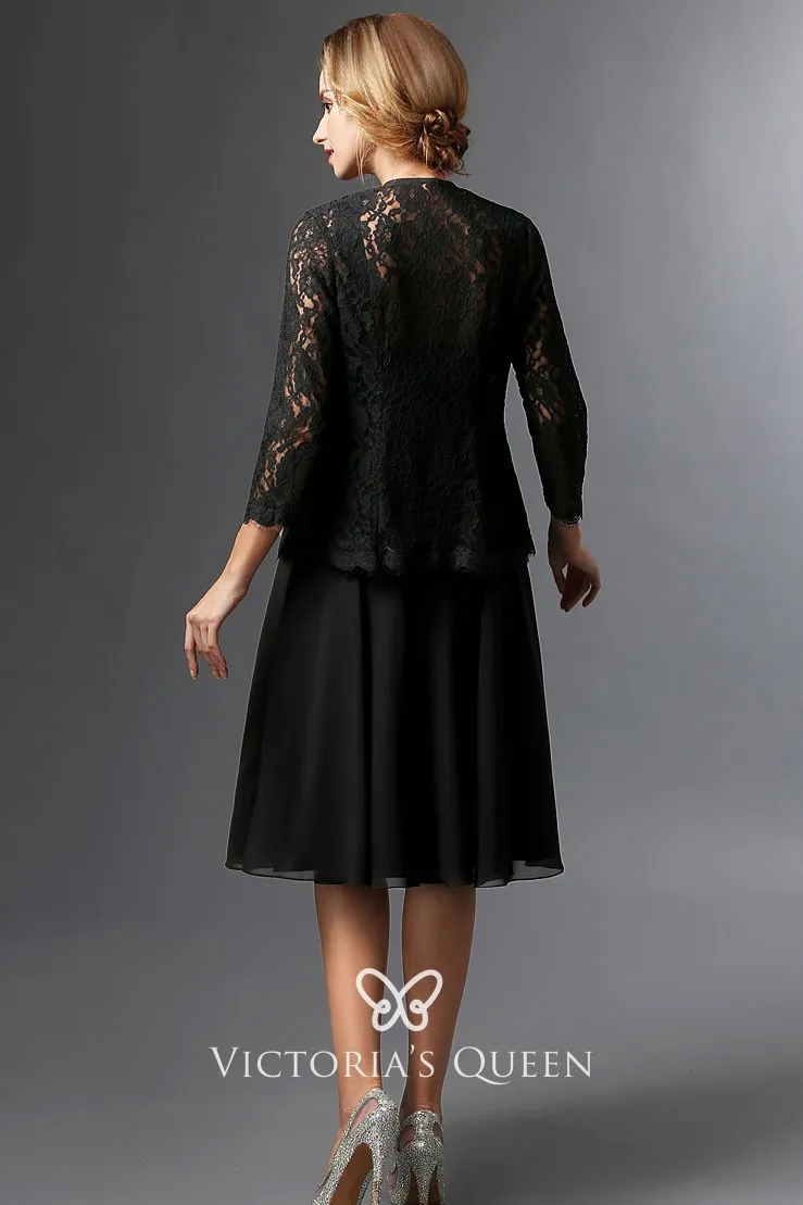 black short chiffon mother of the bride formal dress black short chiffon mother of the bride formal dress