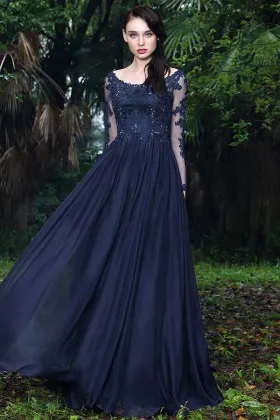 midnight blue evening dresses