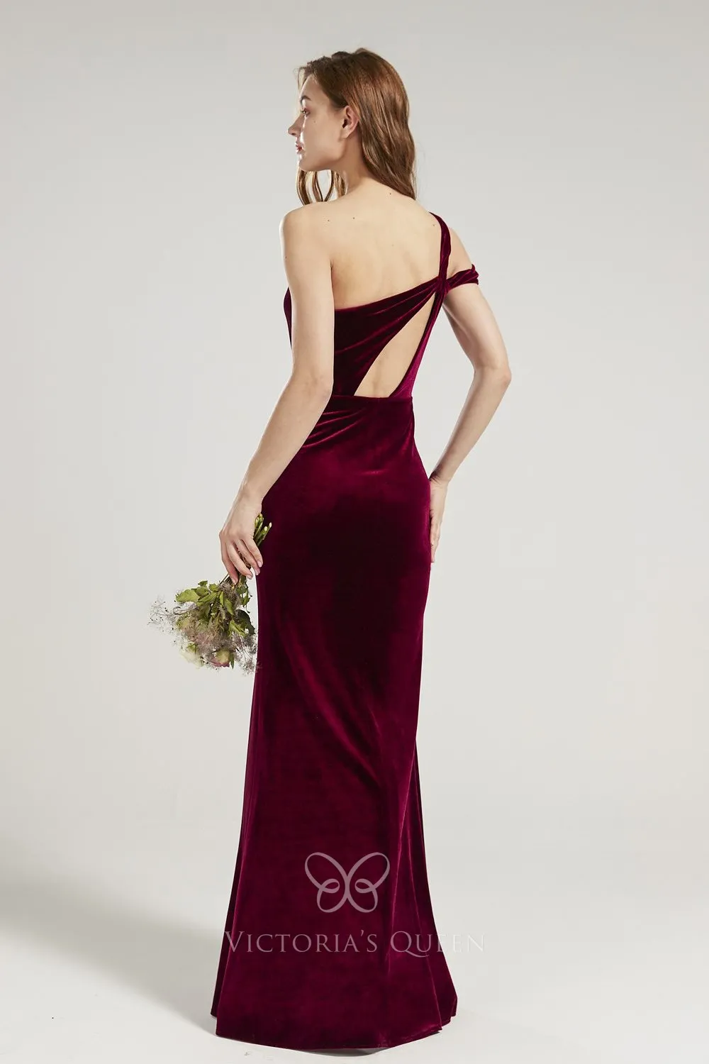 Split Evening Cocktail Slim Fit Long Party Bridesmaid