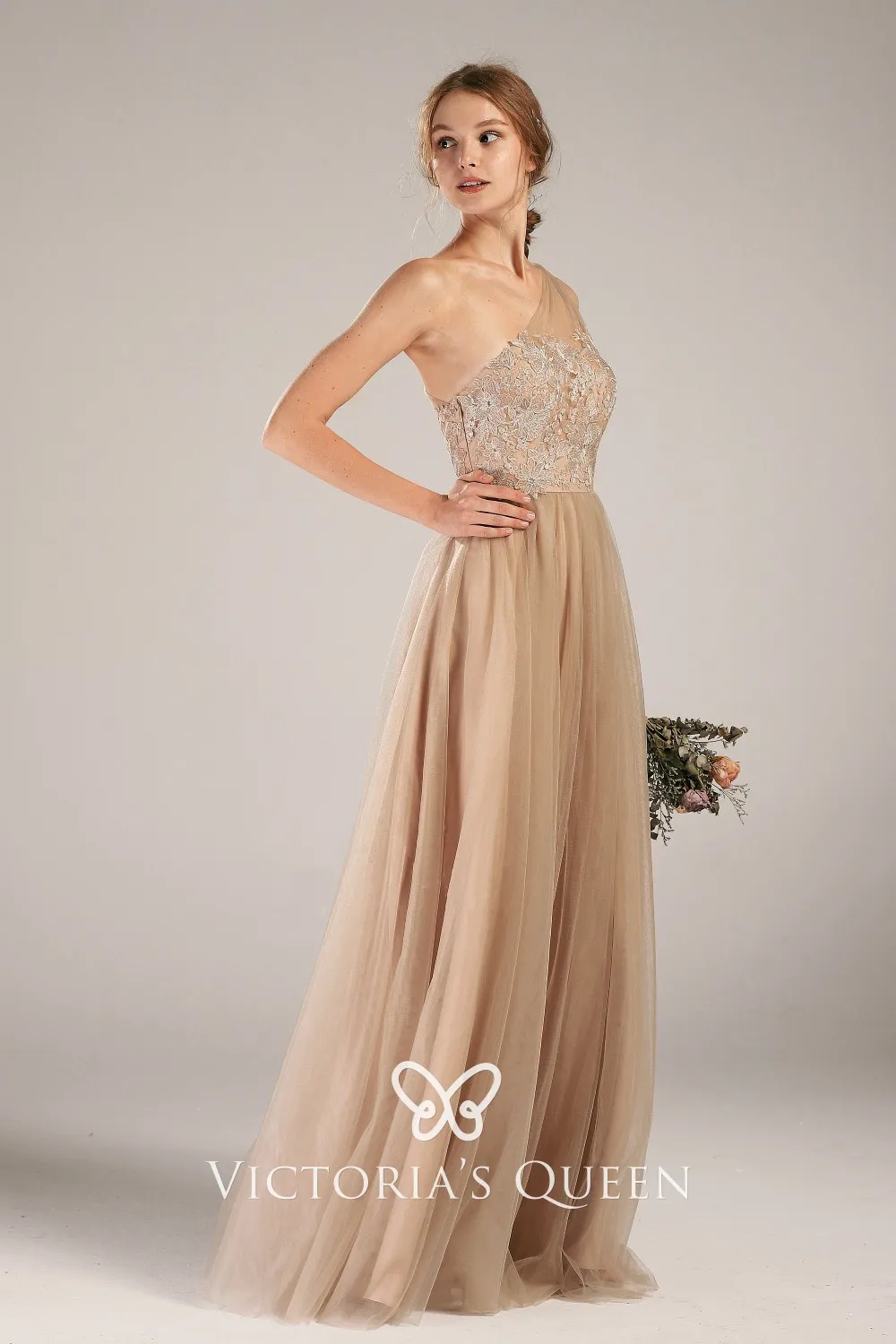 khaki cocktail dress