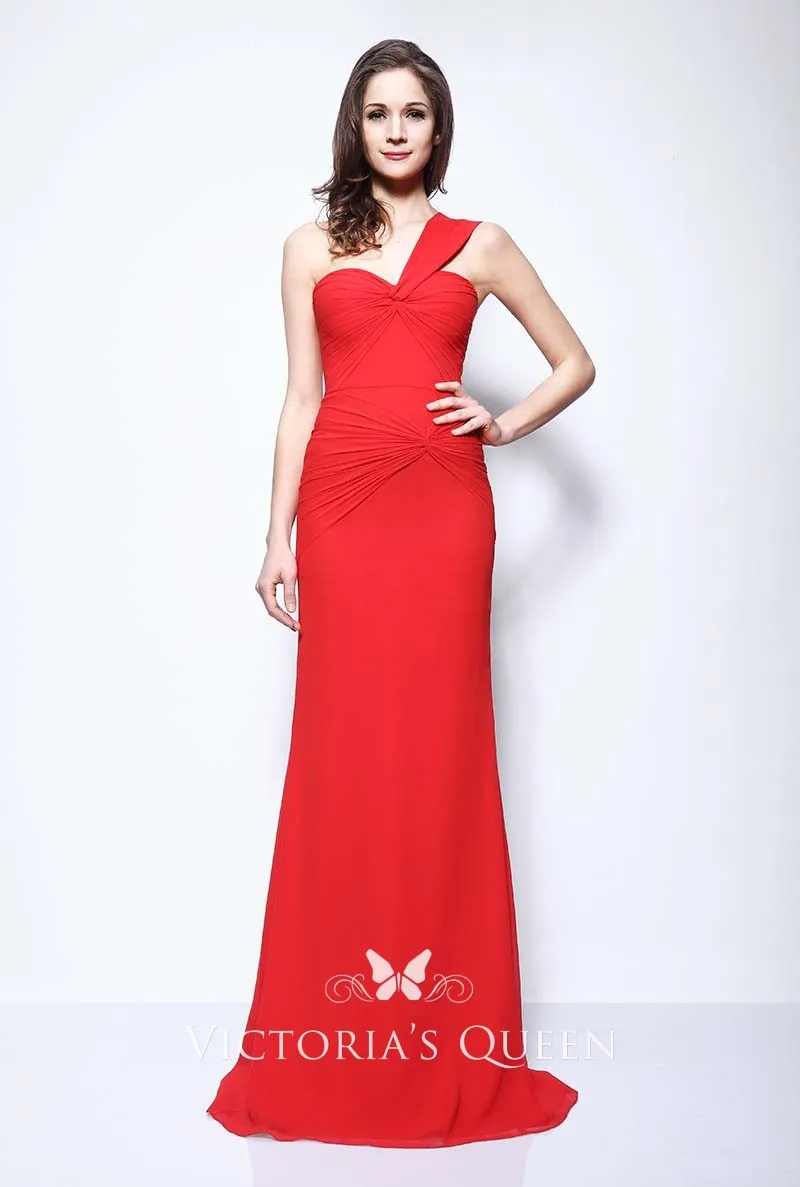 Kim Kardashian one shoulder strap red mermaid evening dress Kim Kardashian one shoulder strap red mermaid evening dress