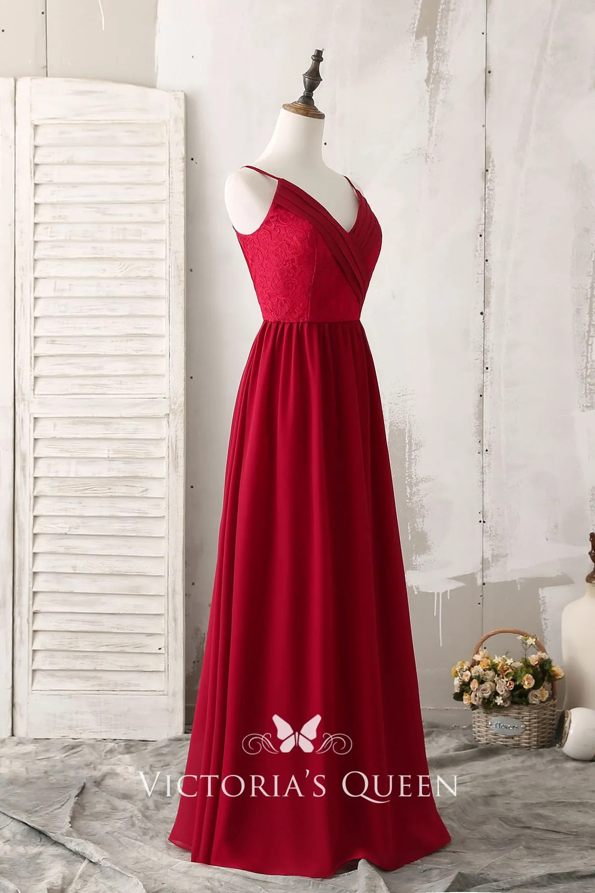 ruby red bridesmaid dresses