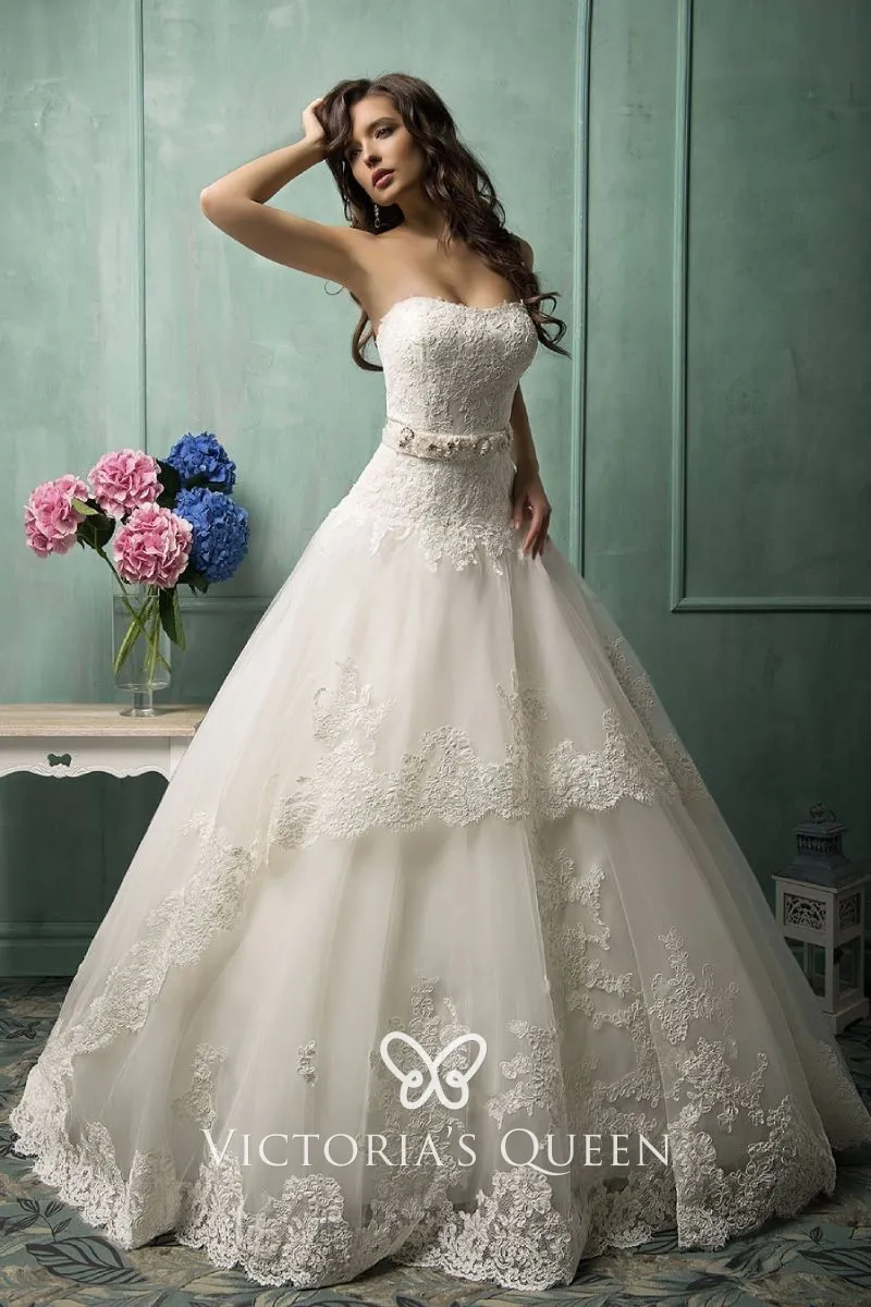 beaded bodice ball gown wedding dress