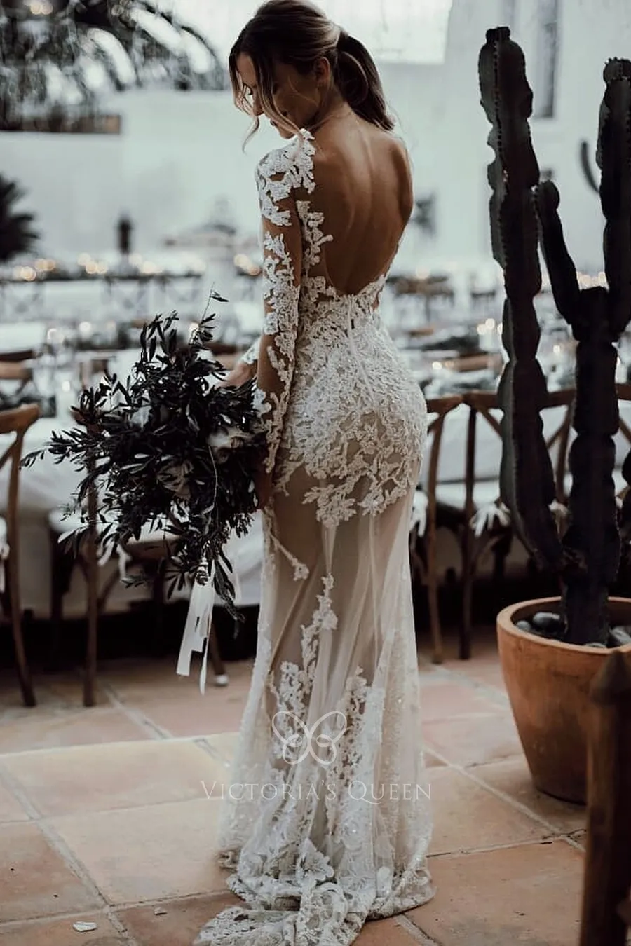 sexy sheer lace mermaid boho beach wedding dress sexy sheer lace mermaid boho beach wedding dress