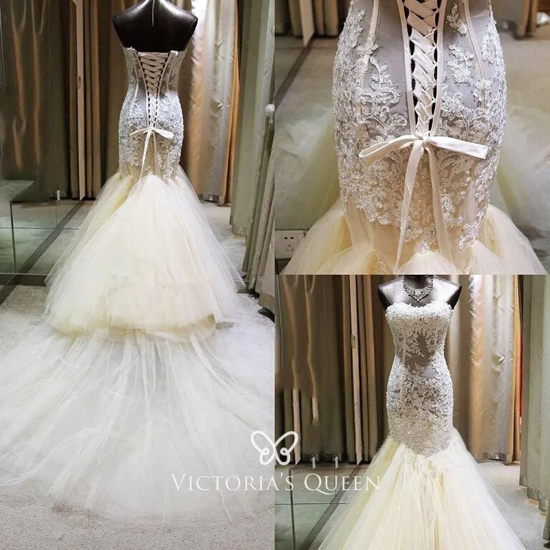 champagne trumpet dress