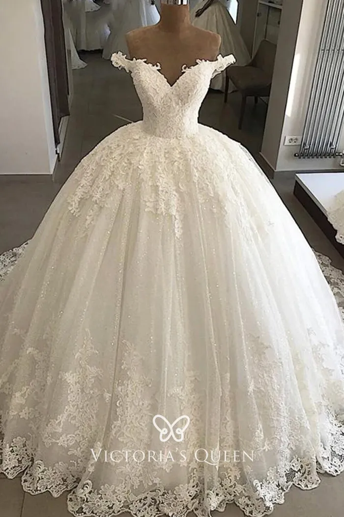 sparkly ball gown wedding dress