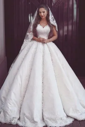 sweetheart ivory lace overlay winter wedding ball gown