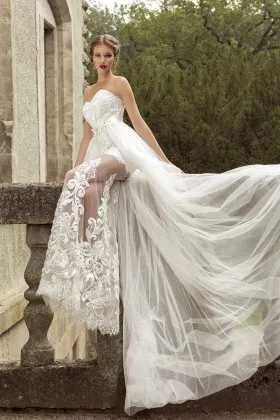 sheer lace skirt unique tulle overskirt wedding dress