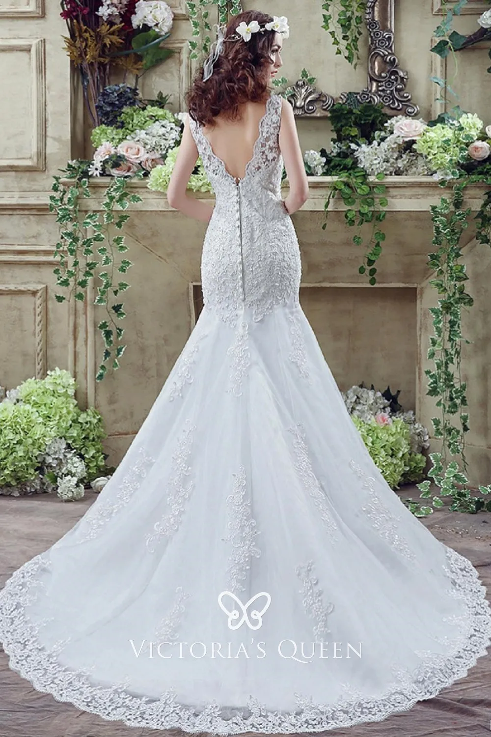 mermaid vintage wedding dress