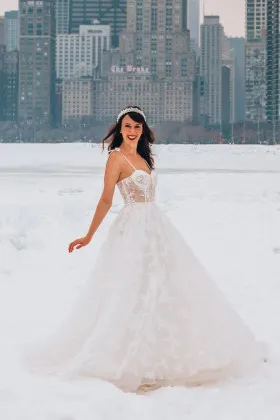illusion corset bodice ivory lace city winter bridal dress