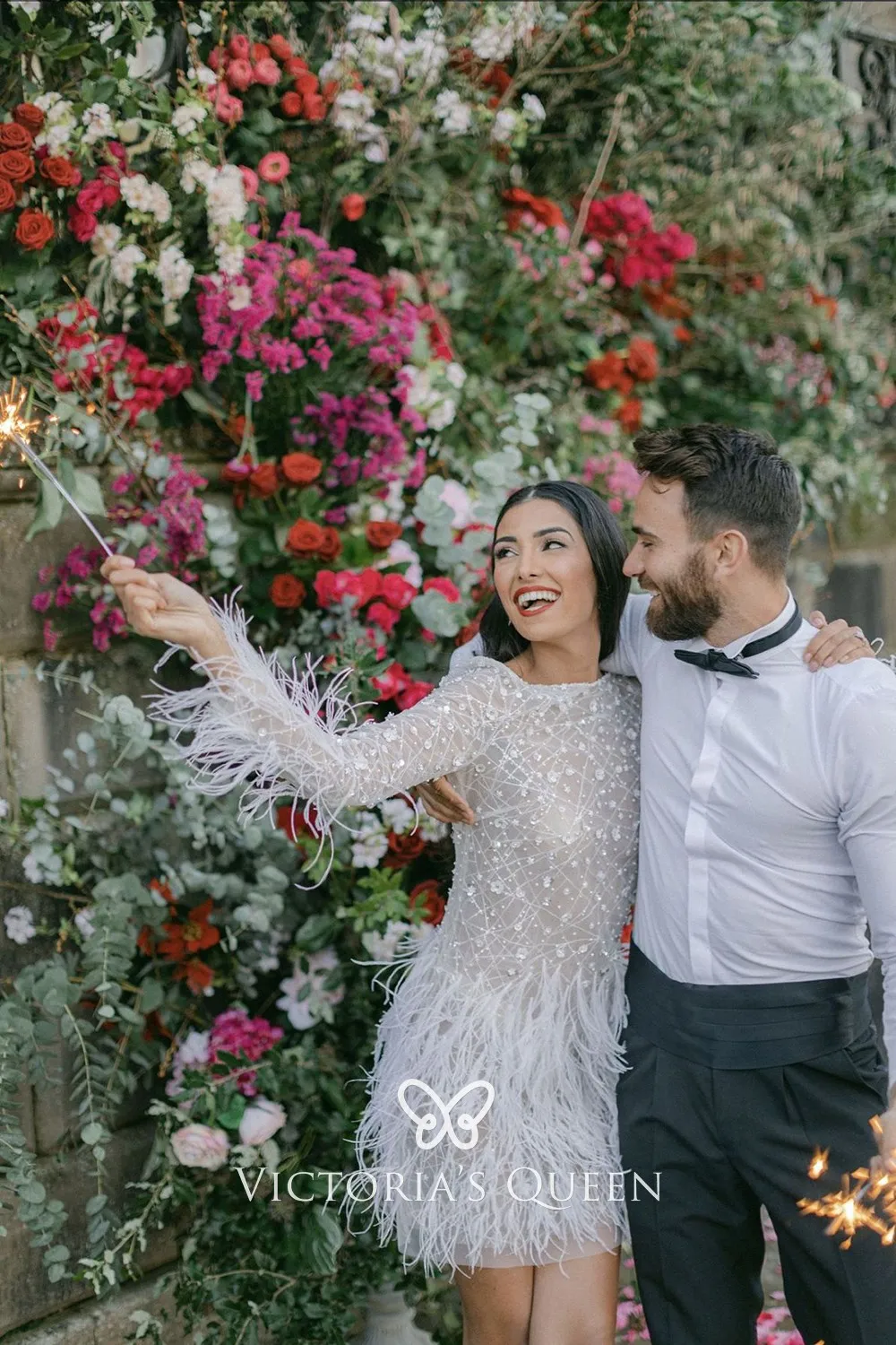 boat neck long sleeve beads feathers short reception dress boat neck long sleeve beads feathers short reception dress