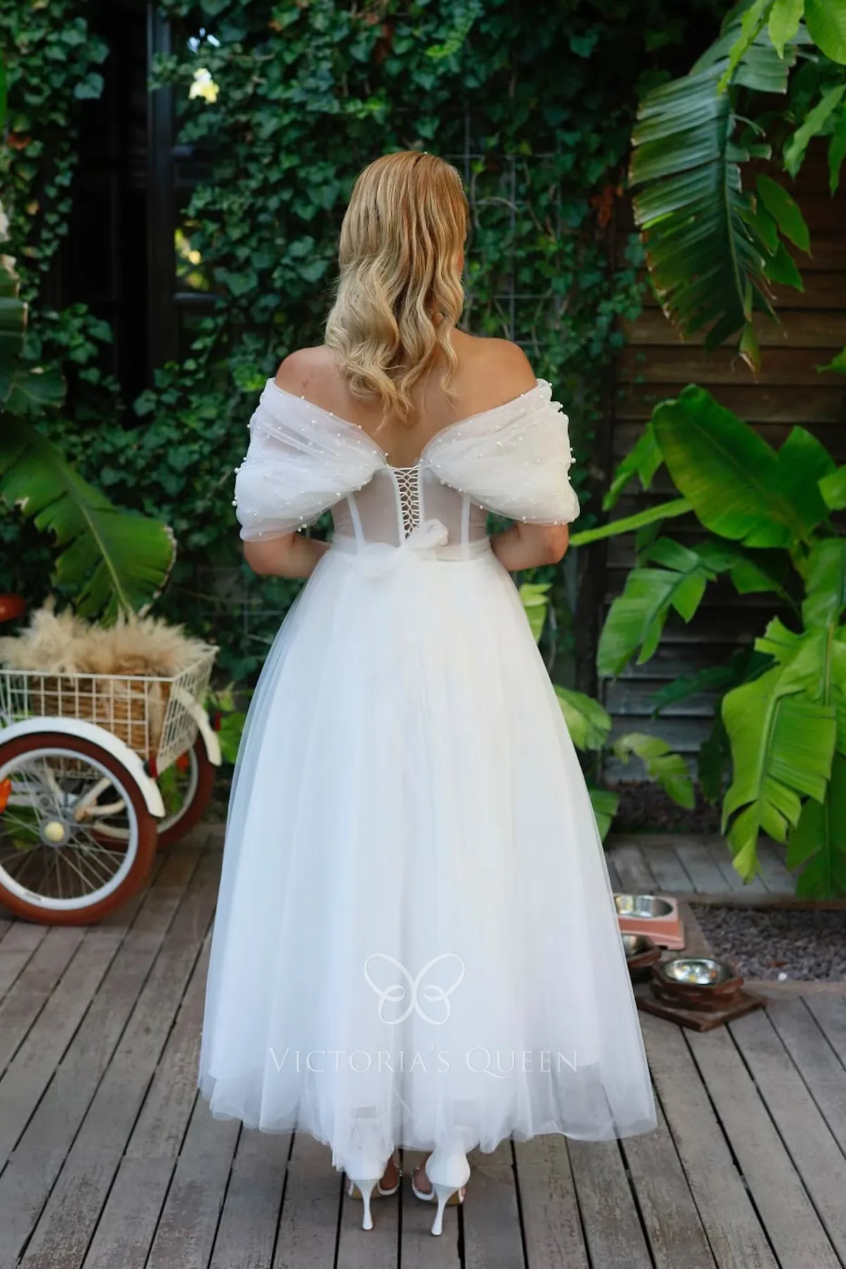 corset back pearled tulle reception dress corset back pearled tulle reception dress