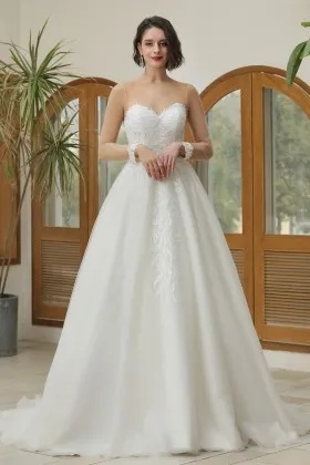 princess lace and glitter tulle sheer sleeves wedding dress