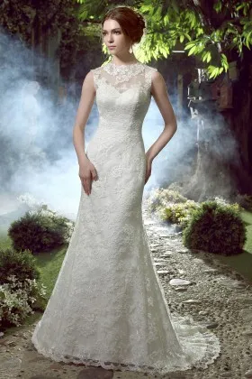 illusion sweetheart lace overlay mermaid wedding dress
