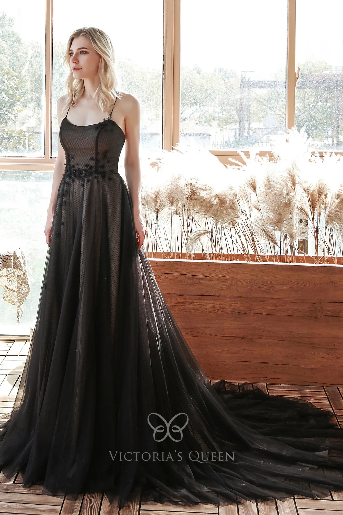 corset black wedding dresses