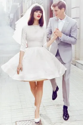 ballet design white engagement ball gown dress with 34 sleeves