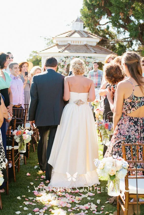 strapless high low satin and lace spring bridal dress strapless high low satin and lace spring bridal dress