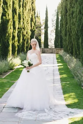 classic white strapless sweetheart peplum ball gown tulle and satin wedding dress