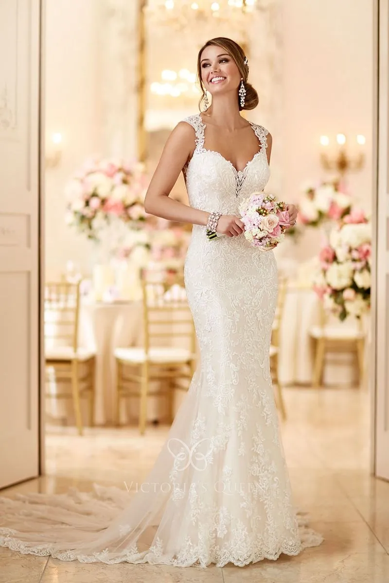 cheap mermaid wedding dresses Strapless Lace Mermaid Wedding Gown by Ladivine CDS434W