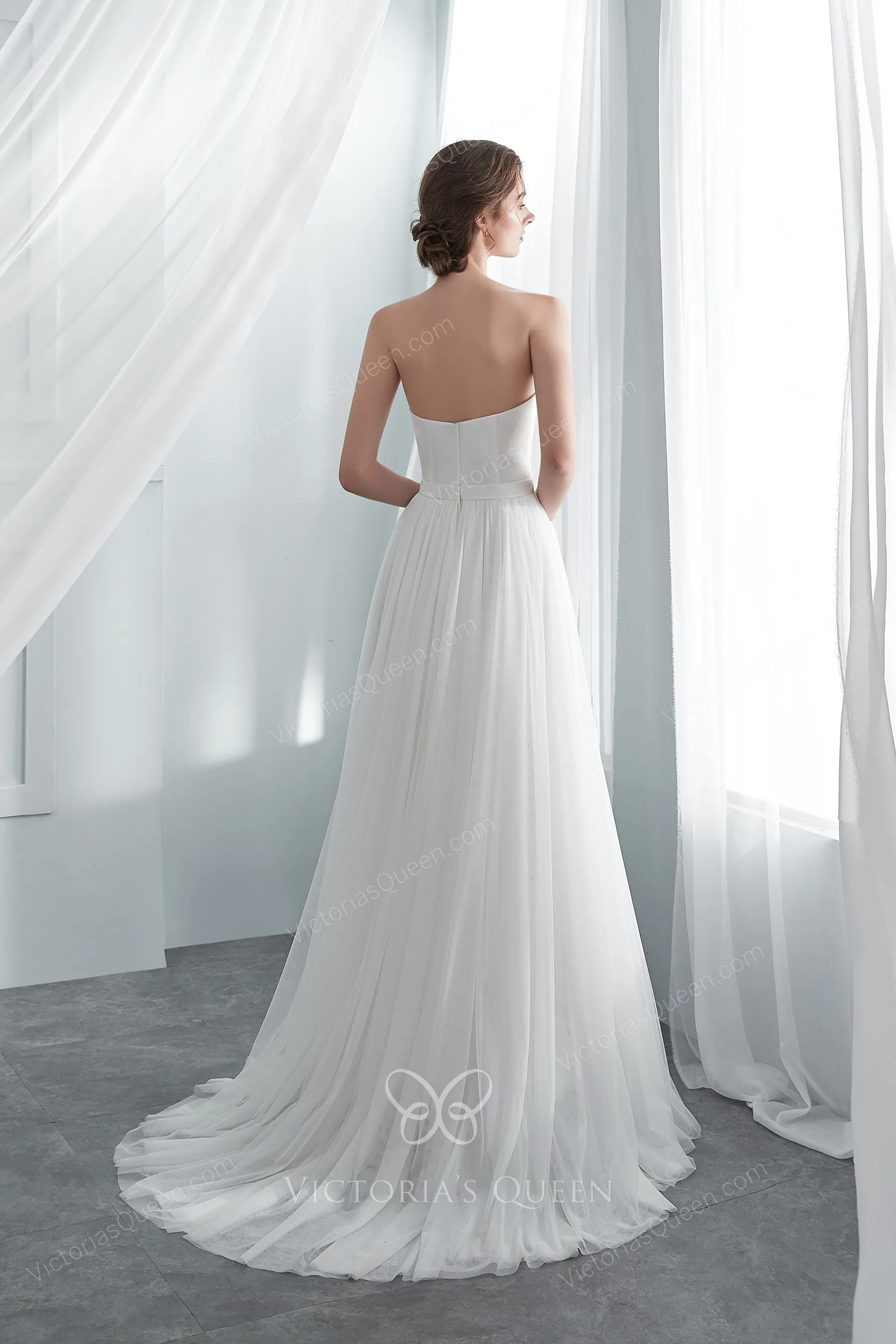 Elegant Sweetheart Neck Aline Bridal Dress with Lace Bolero VQ