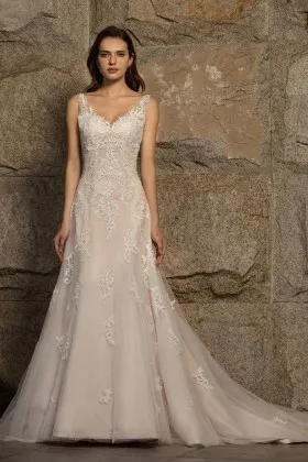 Nude Wedding Dresses | Champagne & Blush Nude Bridal Gowns - VQ