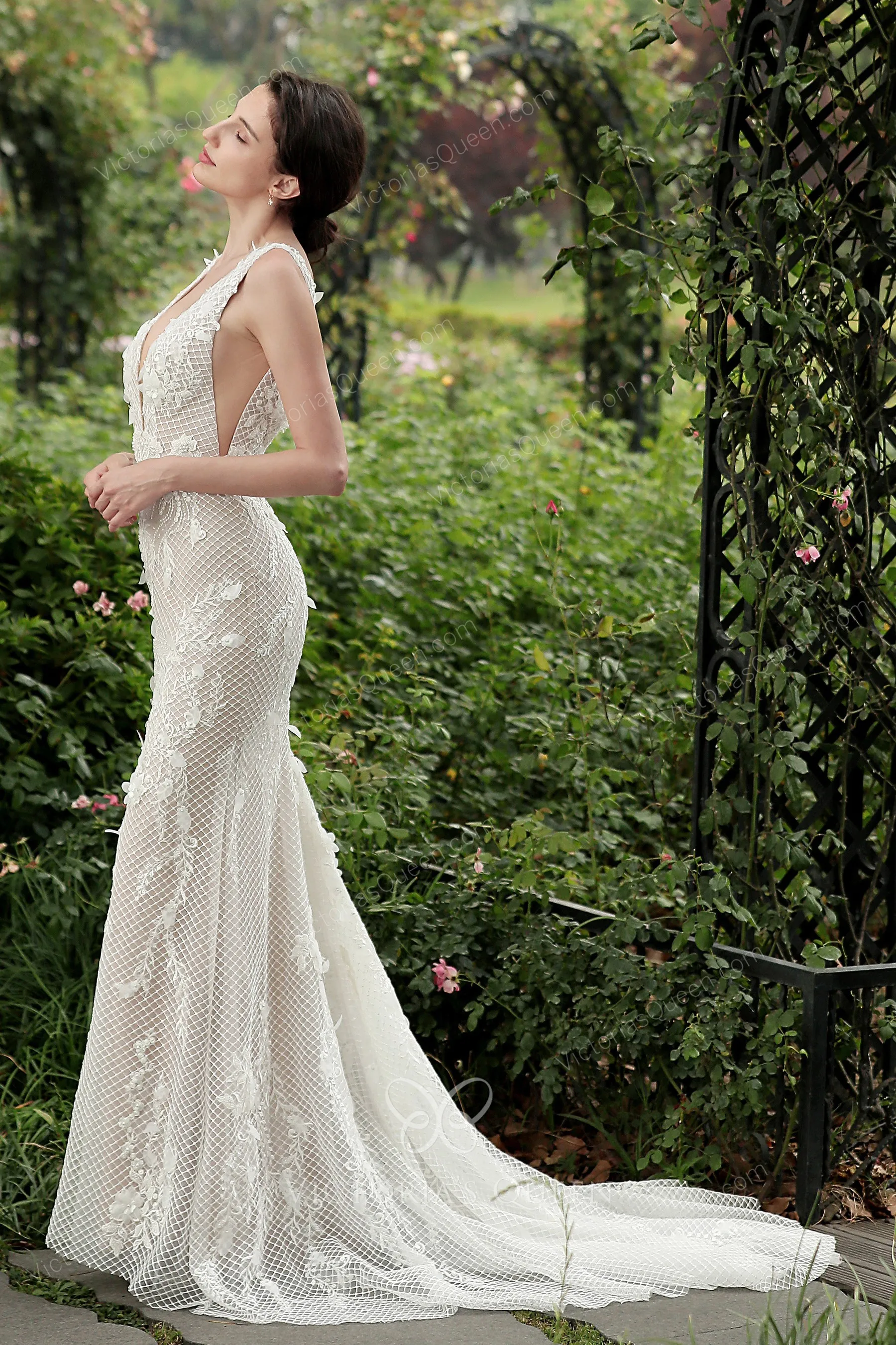 Lace Wedding Dress For Garden Wedding Romantic Bridal