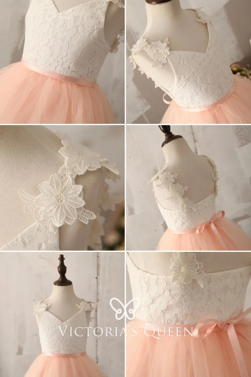 peach dress for flower girl