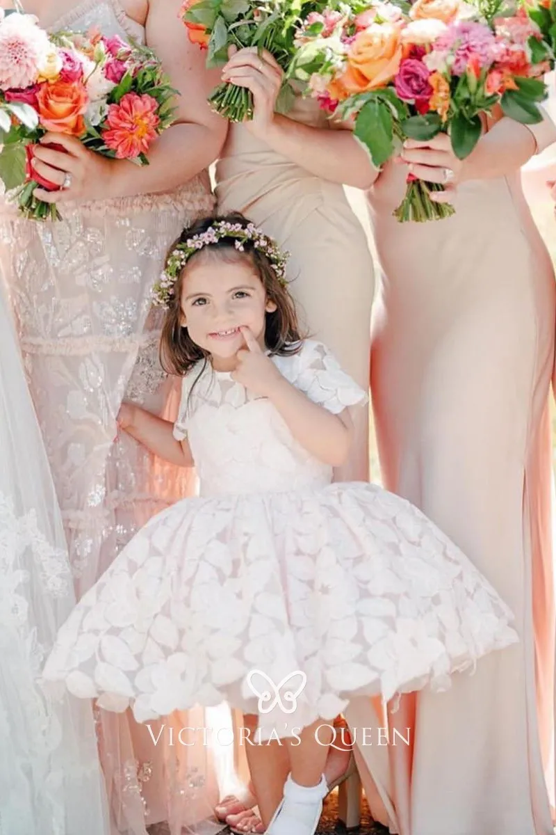 tea length flower girl dresses