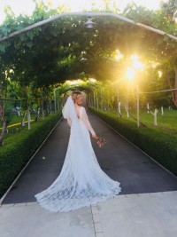 custom size lace wedding dress