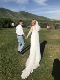perfect custom size lace wedding dress